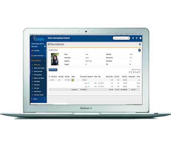 student fee for erp management system