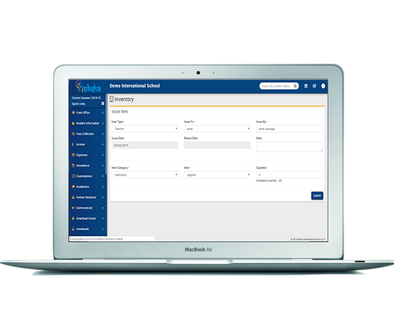 inventory management for school erp